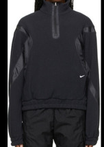 Nike Sportswear Swoosh Turtleneck Black 1/5 Zip Sz XL Women’s CU7068-010 New - £61.67 GBP
