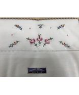 Vintage New Old Stock Boxed Embordered Mini Floral Pillowcases w/Box - Set - $20.30 CAD