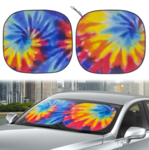 Tie-Dyeing Twist Car Windshield Sun Shade, Product Size 28.5&#39;&#39;x31.5&#39;&#39; - £29.75 GBP