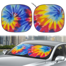 Tie-Dyeing Twist Car Windshield Sun Shade, Product Size 28.5&#39;&#39;x31.5&#39;&#39; - $52.11 CAD