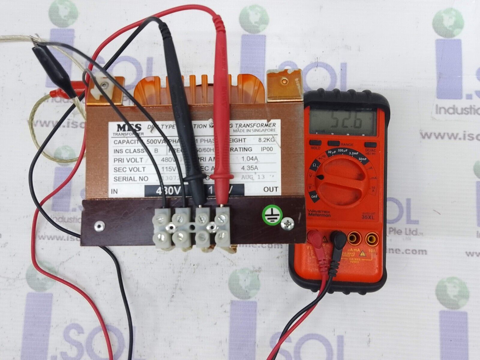 MES Transformer Dry Type Isolation Winding Transformer 500VA 1 Phase AMAT - $535.00