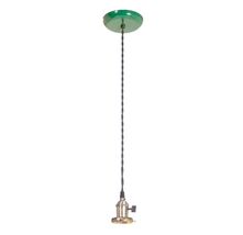Industrial Light Pendant Lamp Fixture 2.25 Shade Holder Socket Cord Gree... - $43.95