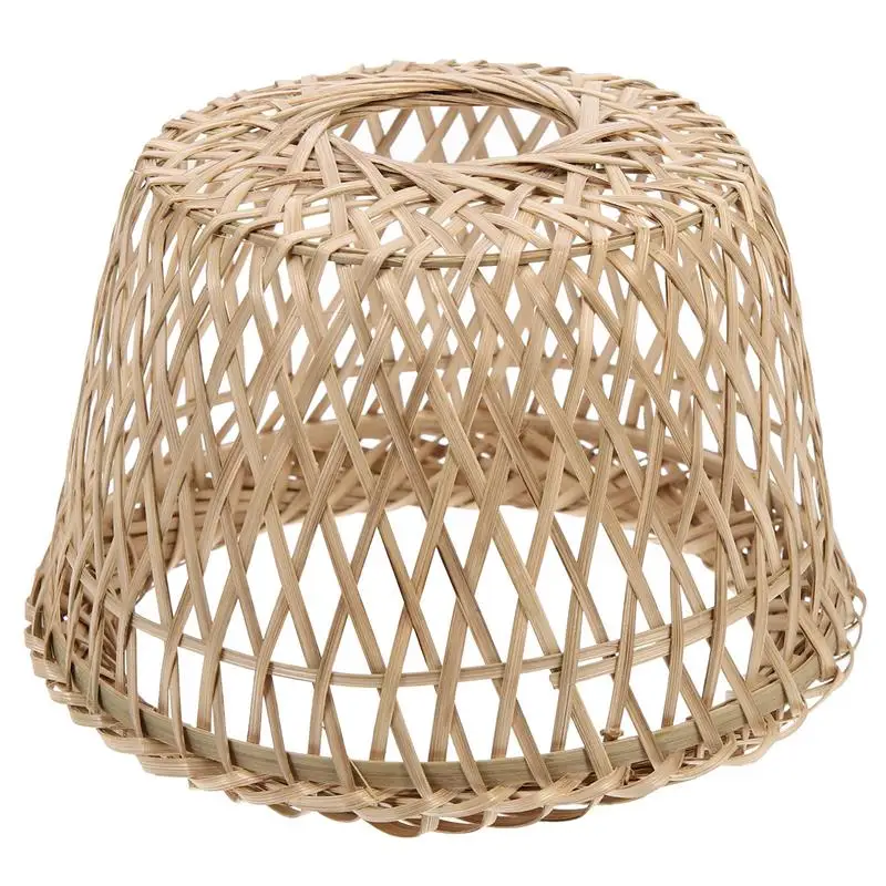 Exquisite Hand Woven Light Cover Decorative Bamboo Weaving Craft Lampshade - $21.10