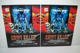 Crypt Killer Arcade FLYER Set of 2 Original Video Game Horror Vintage - $14.63