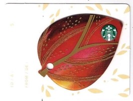Starbucks 2015 Gift Card Canada Series Mini Leaf Red No Value English French - $1.97