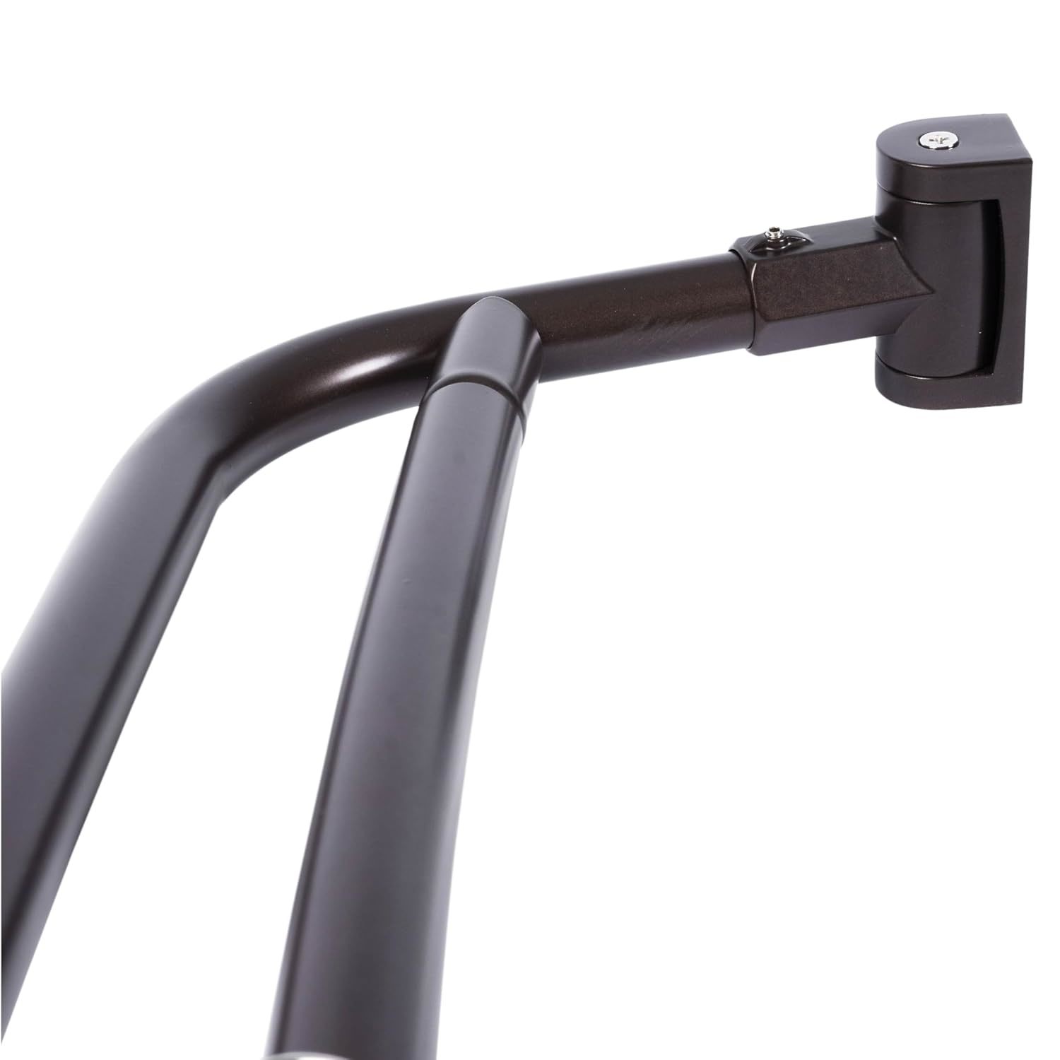 Double Curved Shower Rod, Metal Construction, Adjustable Between 44 To 70 Inches