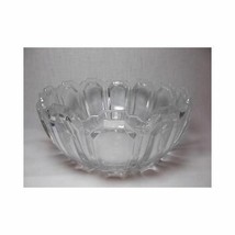 Vtg Crystal Fruit Bowl large Pressed Glass greek key 9&quot; - $28.26