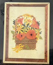 Paragon Craft Counted Cross Stitch POPPY BASKET  5x7 Picture Kit 7035 - $13.98