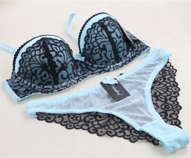 Sexy Lace Push Up Bra Sets Bra Panty Romantic Intimate Women's Underwear Set