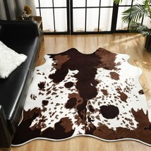 Kimicole Cute Cow Print Rug Faux Cowhide Rug, Upgraded Fluffy Animal Printed - £36.81 GBP