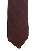 Men&#39;s KENNETH COLE REACTION Burgundy &amp; Gray Striped Tie 100% Silk Nice! - £11.98 GBP