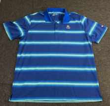 Nike Golf Tour Performance Dri-fit Men’s Polo Blue Striped Sun Valley Si... - $17.76