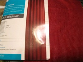 Style Selections ADRIAN Red Back Tab Curtain  48 by 84L item 0351724  NIP - $25.73