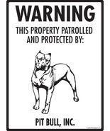 Warning! Pit Bull - Property Protected and Beware Aluminum Dog Sign - 9&quot;... - $355.71 MXN