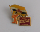 Tiger Olympic Mascot With Brunei Flag Olympic Games &amp; Coca-Cola Lapel Ha... - £6.58 GBP