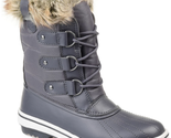 Journee Collection Women Mid-Calf Snow Boots North Size US 10M Grey Faux... - £22.70 GBP