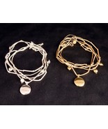 5-Band Tube Bead Bracelet, w/Inscribed Charm &quot;Miracle&quot;, White or Yellow ... - $113.49 MXN