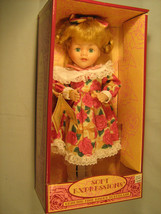 12" Tall Soft Expressions Bisque Porcelain Doll w/stand Flowers [Y20] - $13.55