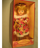 12&quot; Tall SOFT EXPRESSIONS Bisque Porcelain Doll w/stand FLOWERS [Y20] - £10.61 GBP