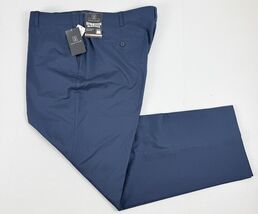PGA Tour Golf Pants Navy Blue Size 42x32 Flat Front Mens Stretch UPF 50 - $31.99
