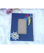 Handcrafted Blue Dragonfly Hanging Picture Frame Paper Quill - £11.95 GBP