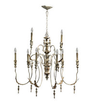 Aidan Gray  Style French Turned Wood &amp; Metal 2 Tier Chandelier Antique W... - £510.70 GBP