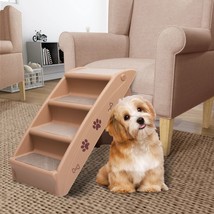 Folding Dog Stairs Brown 62x40x49.5 cm - £40.89 GBP