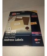 NEW Avery Gold Confetti Return Address Labels 300 labels SHIPS N 24 HRS - $332.95 MXN