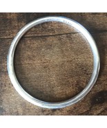 Rare Vintage Modernist Designer ZINA Sterling Silver Bracelet Round - $121.57 CAD