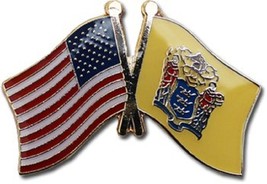 Wholesale Pack of 12 USA American State New Jersey Flag Bike Hat Cap lapel Pin - £27.05 GBP