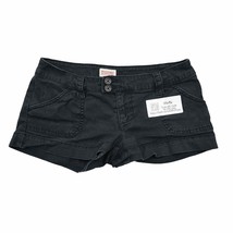 Mossimo Supply Co Shorts Womens 1 Black Low Rise Double Button Casual Ho... - £15.50 GBP