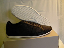 Lacoste men shoes casual alissos 13 spm blk textile/leather size 11 us new - $118.75