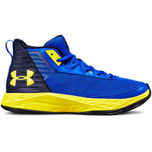 Under Armour Jet 2018 Grade School Boys Basketball Shoe Size 6Y Blue &amp; Yellow - £41.21 GBP