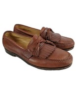 Allen Edmonds Danforth Kilted Tassel Loafer Shoe Brown Pebble Leather 9.... - £22.77 GBP