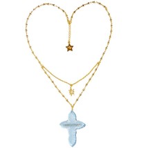 Angelic Pretty Cecilia Cross Necklace Sweet Lolita Kawaii Japanese Fashi... - $69.00
