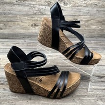 Blowfish Malibu &quot;Scarlett&quot; Wedge Heeled Black Sandals Open Heel/Toe Size... - £23.00 GBP