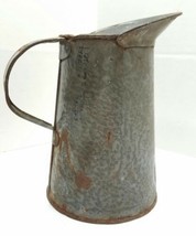 Antique L &amp; G Grey Mottled Graniteware 1qt Pitcher Penna Type  - £30.30 GBP