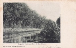 Roswell New Mexico Irrigation Canal Payton Drug Store NM Postcard D55 - £2.35 GBP