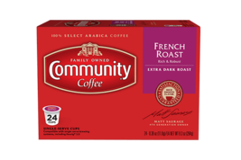 Community Coffee French Roast Coffee 24 to 144 Keurig K cup Pods Pick Any Size  - $24.89+