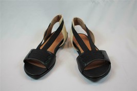 NIB Gentle Souls by Kenneth Cole Elastic Flat Sandals Open Toe Slip-on Black 7 M - £82.76 GBP