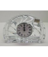 Mikasa Lead Crystal Clear Glass Mantel Clock Spiral Crescent Style w Ori... - $460.37 MXN
