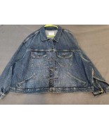 Old Navy Womens TRUCKER JEAN JACKET 4X Boho Western Blue Pockets Button ... - $48.77 CAD
