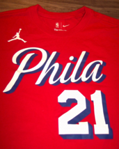 PHILADELPHIA SIXERS 76ERS #21 Joel Embiid NBA Basketball NIKE T-Shirt ME... - $19.80