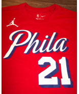 PHILADELPHIA SIXERS 76ERS #21 Joel Embiid NBA Basketball NIKE T-Shirt ME... - $27.70 CAD
