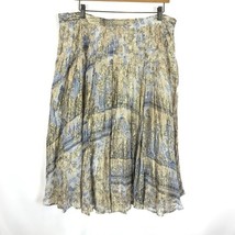 Womens Petite Size XL XLP Soft Surroundings Silk Metallic Crinkle Midi Skirt - £23.49 GBP