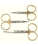 NEW THREE FLY TYING SCISSORS LARGE GOLD LOOPS FIRST QUALITY - CP COLUMBI... - $24.26