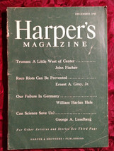 Harper&#39;s December 1945 John Fischer Fletcher Pratt Frederick Lewis Allen - £6.79 GBP