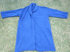 BLUE POLYESTER BATH ROBE UNISEX BLUE POLYESTER ROBE ONE SIZE FITS ALL - $4.90