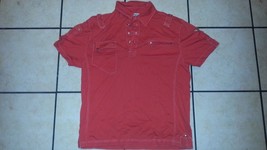 Kanji Red short sleeve polo shirt Red Relax fit polo shirt Men Red Polo ... - £2.29 GBP