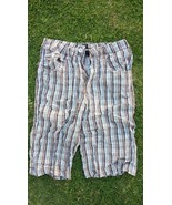 Boys plaid shorts Kids green brown white casual shorts Casual walking sh... - £3.66 GBP